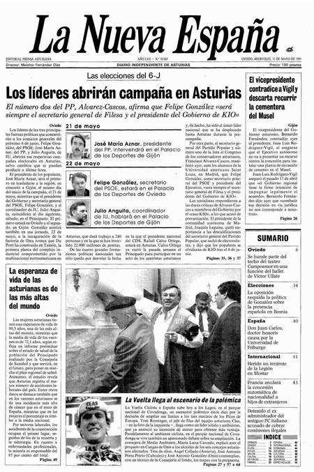 Portada Miércoles 12 de  de 1993