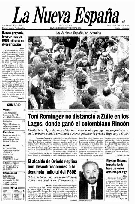 Portada Jueves 13 de  de 1993