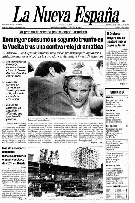Portada Lunes 17 de  de 1993