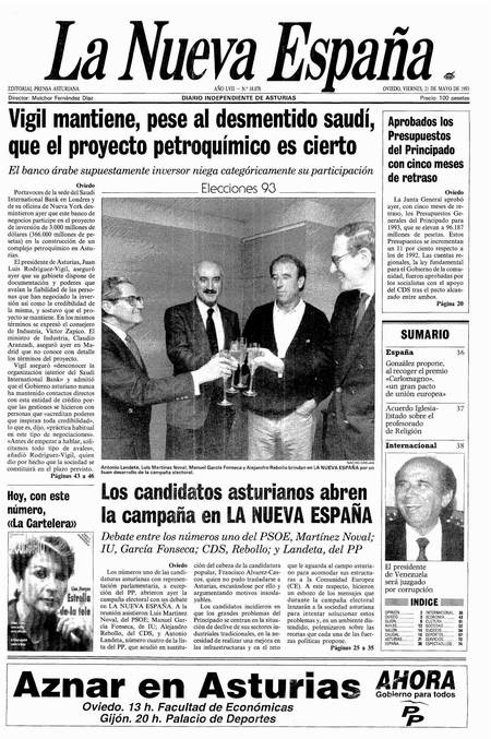 Portada Viernes 21 de  de 1993