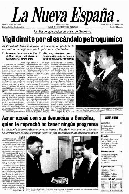 Portada Martes 25 de  de 1993