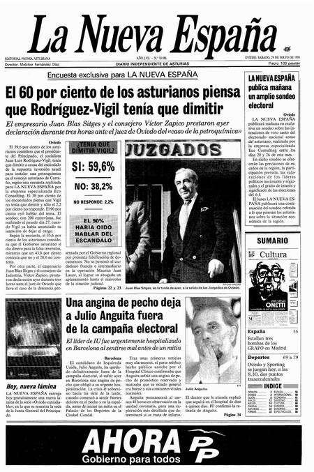 Portada Sábado 29 de  de 1993