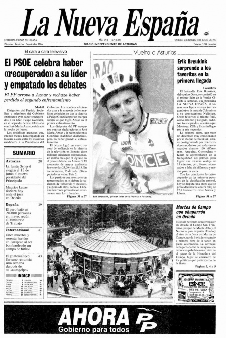 Portada Miércoles 2 de  de 1993