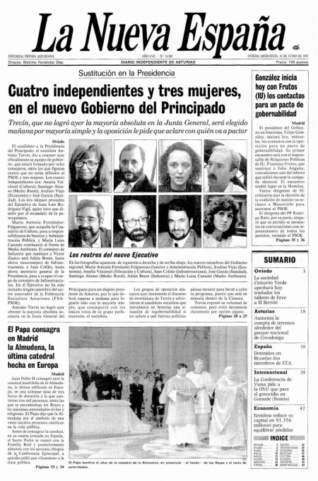 Portada Miércoles 16 de  de 1993