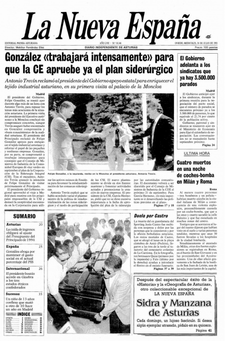 Portada Miércoles 28 de  de 1993