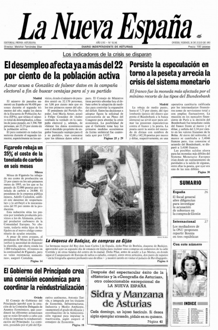 Portada Viernes 30 de  de 1993