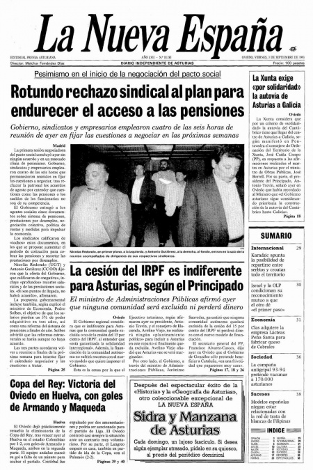 Portada Viernes 3 de  de 1993