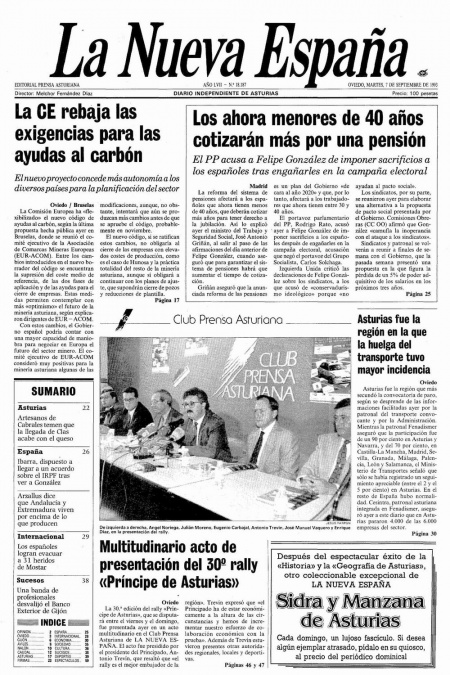 Portada Martes 7 de  de 1993
