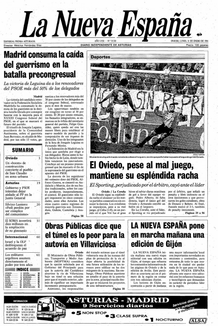 Portada Lunes 31 de  de 1994