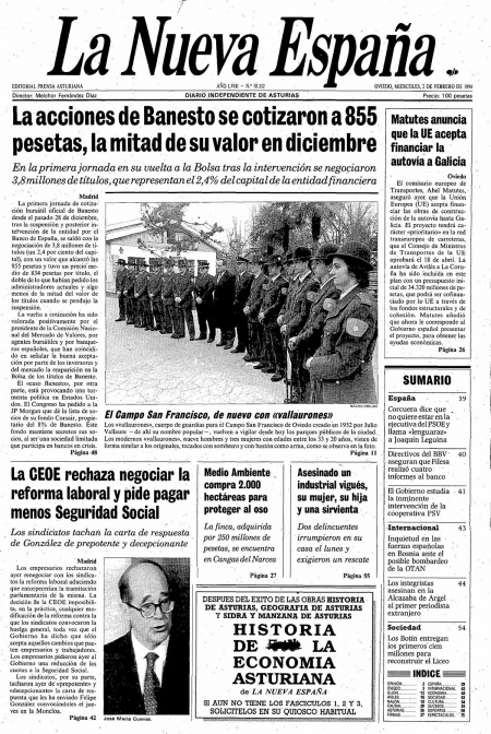 Portada Miércoles 2 de  de 1994