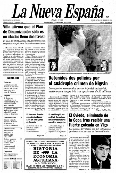 Portada Jueves 3 de  de 1994