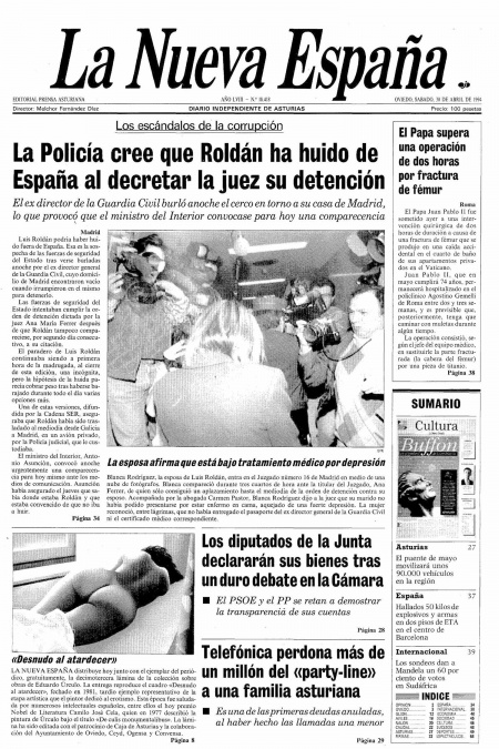 Portada Sábado 30 de  de 1994