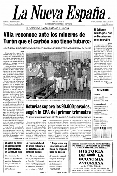 Portada Miércoles 18 de  de 1994