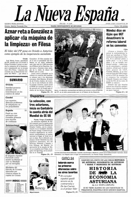 Portada Lunes 23 de  de 1994