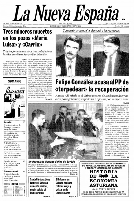 Portada Viernes 27 de  de 1994