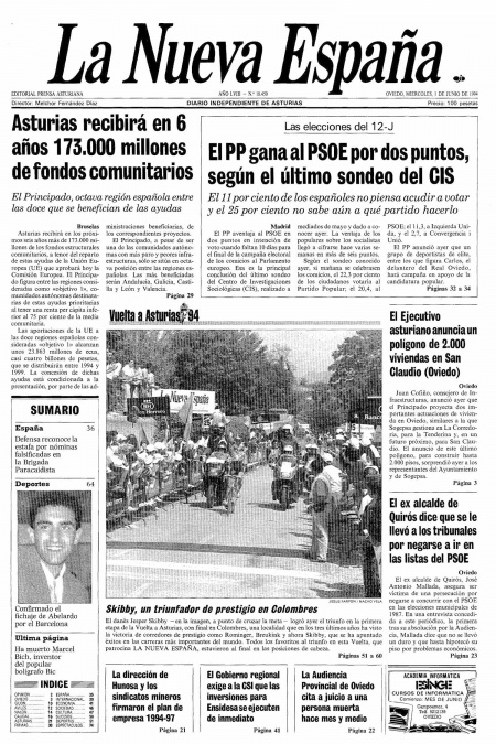 Portada Miércoles 1 de  de 1994