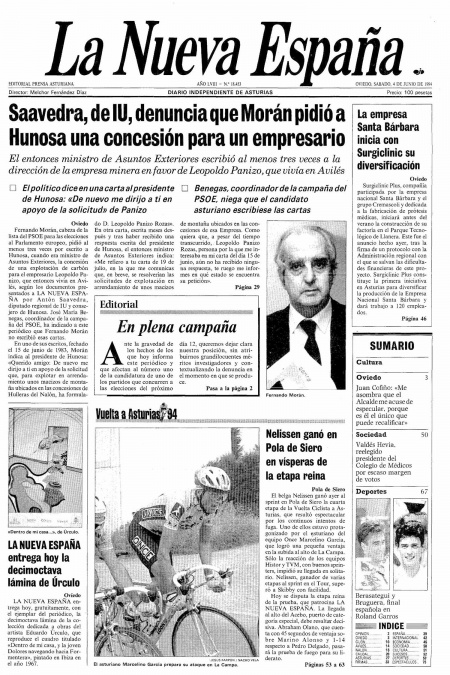Portada Sábado 4 de  de 1994