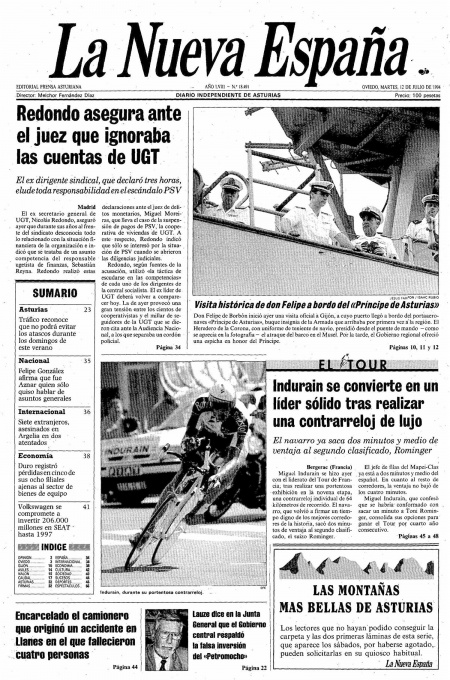 Portada Martes 12 de  de 1994