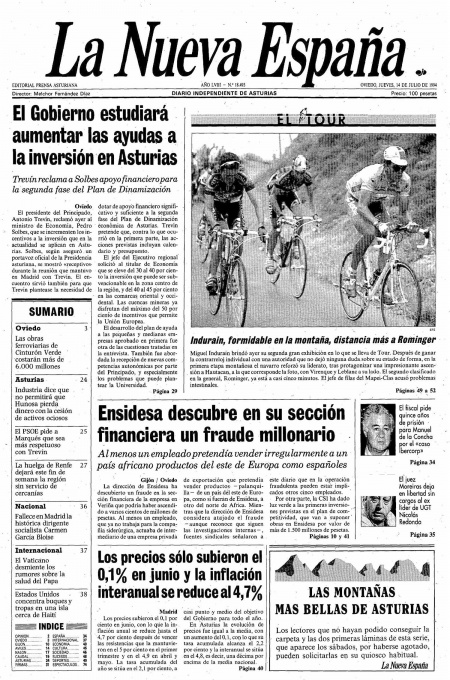 Portada Jueves 14 de  de 1994