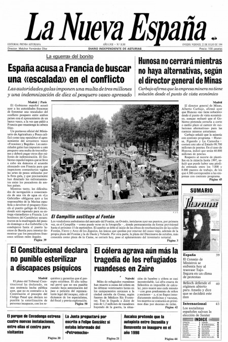 Portada Viernes 22 de  de 1994