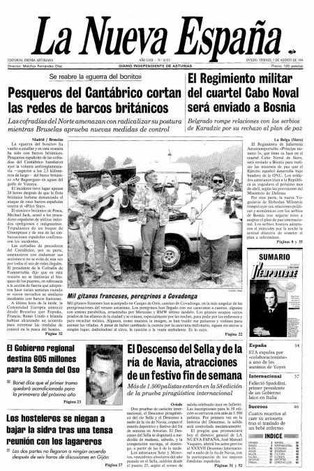 Portada Viernes 5 de  de 1994