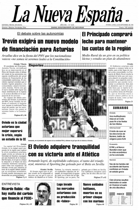 Portada Lunes 26 de  de 1994