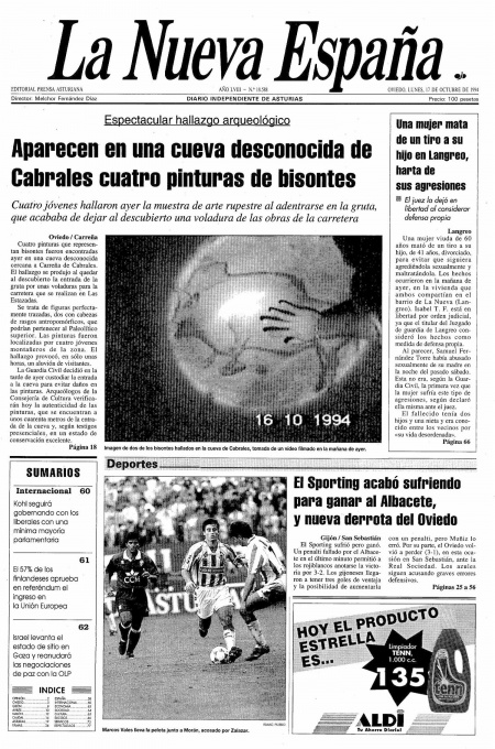 Portada Lunes 17 de Octubre de 1994