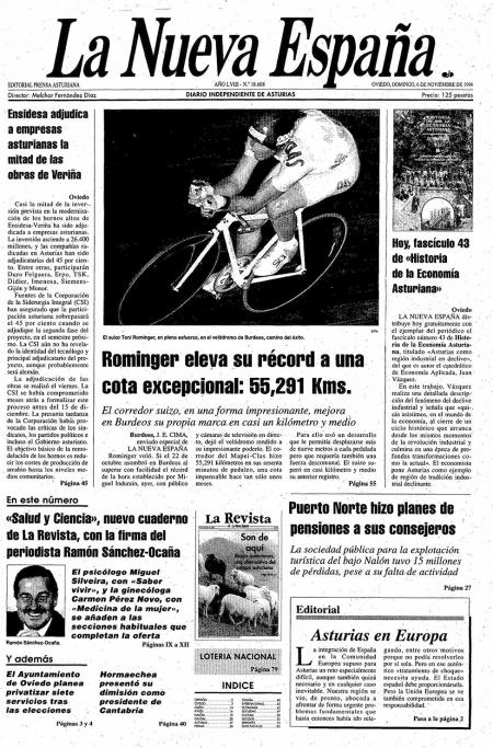 Portada Domingo 6 de Noviembre de 1994