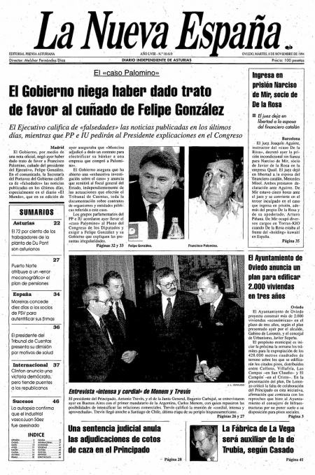 Portada Martes 8 de Noviembre de 1994
