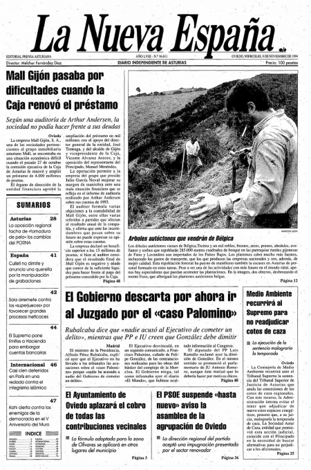 Portada Miércoles 9 de Noviembre de 1994