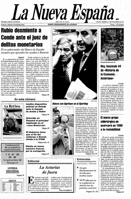 Portada Domingo 13 de Noviembre de 1994