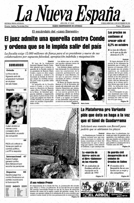 Portada Miércoles 16 de Noviembre de 1994