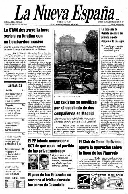 Portada Martes 22 de Noviembre de 1994