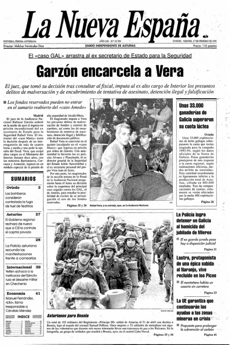 Portada Viernes 17 de  de 1995