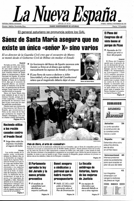 Portada Viernes 24 de  de 1995