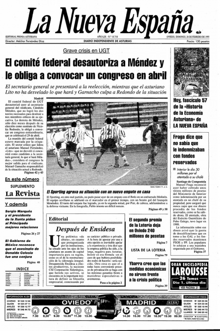 Portada Domingo 26 de  de 1995