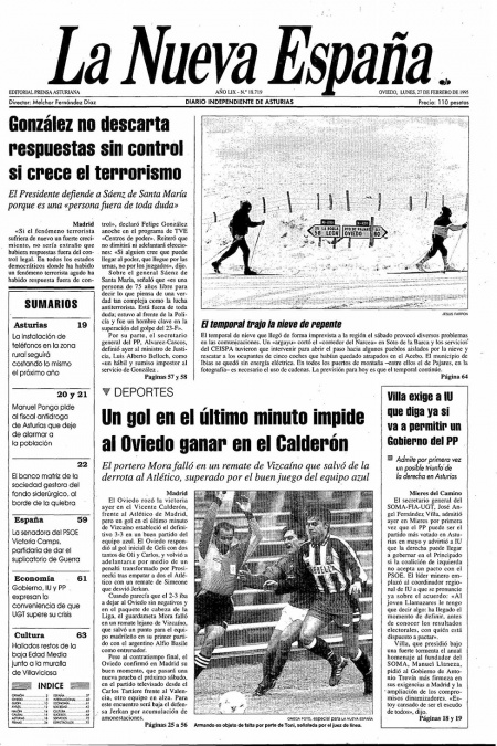 Portada Lunes 27 de  de 1995