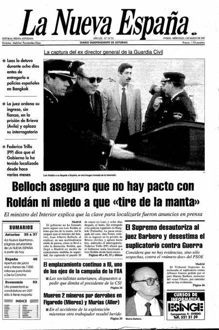 Portada Miércoles 1 de  de 1995