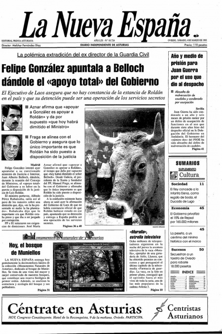 Portada Sábado 4 de  de 1995