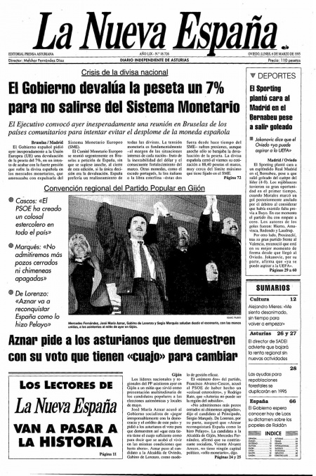 Portada Lunes 6 de  de 1995