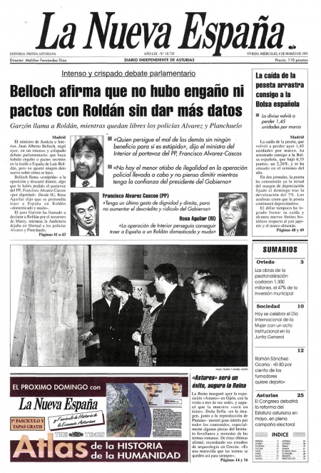 Portada Miércoles 8 de  de 1995