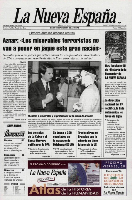 Portada Viernes 21 de  de 1995