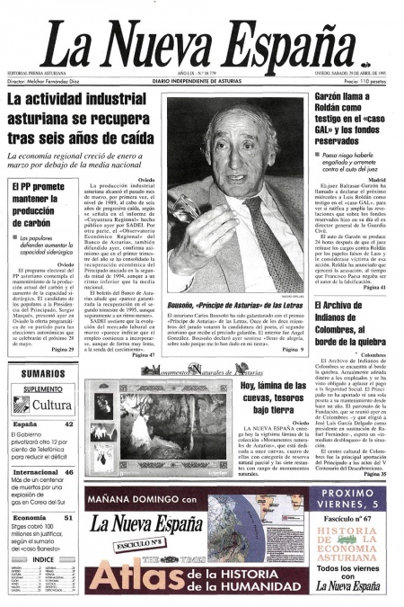 Portada Sábado 29 de  de 1995