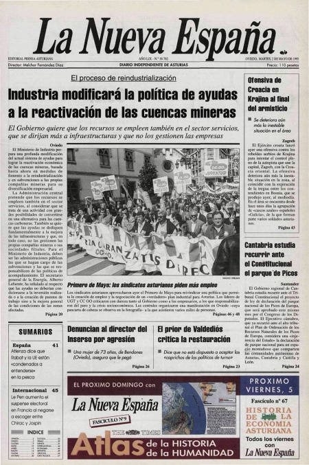 Portada Martes 2 de  de 1995
