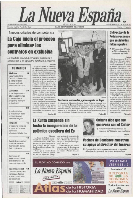 Portada Miércoles 3 de  de 1995