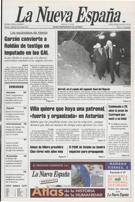 Portada Jueves 4 de  de 1995