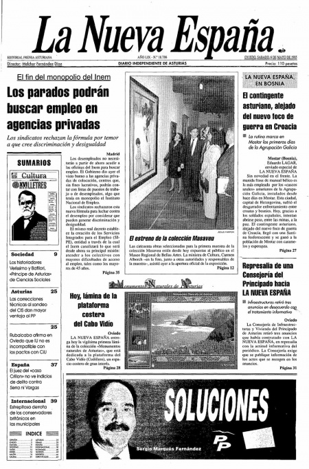 Portada Sábado 6 de  de 1995