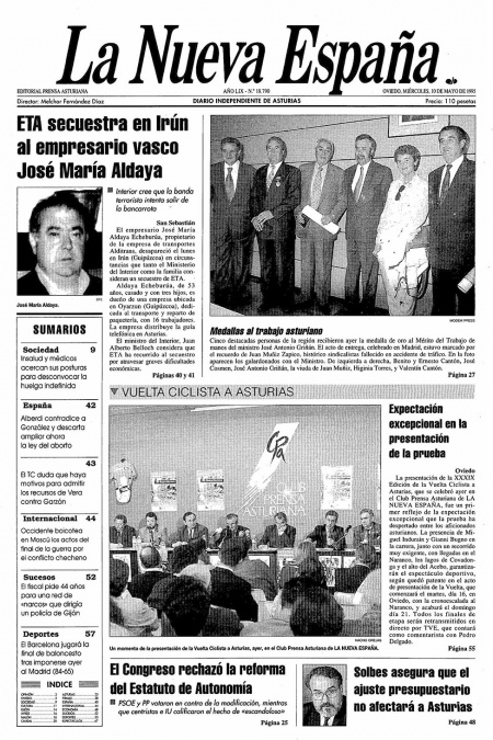 Portada Miércoles 10 de  de 1995