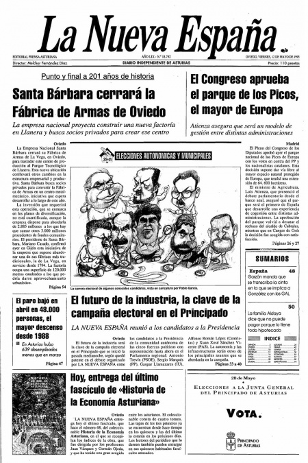 Portada Viernes 12 de  de 1995