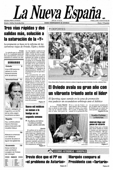 Portada Lunes 15 de  de 1995